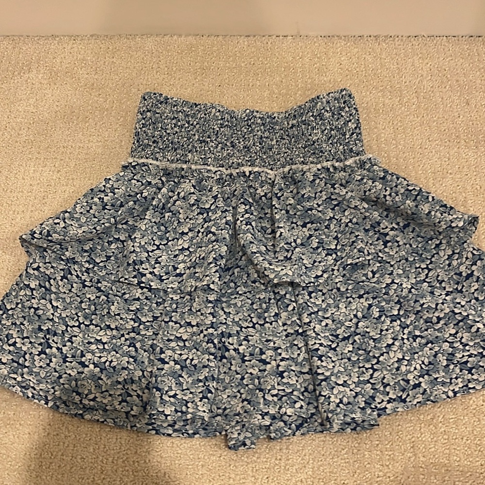 SHEIN floral skirt size small blue